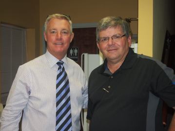 with former clemson coach tommy bowden when he spoke in lburg.
